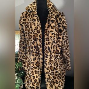 Plush Leopard jacket  ~ NWOT